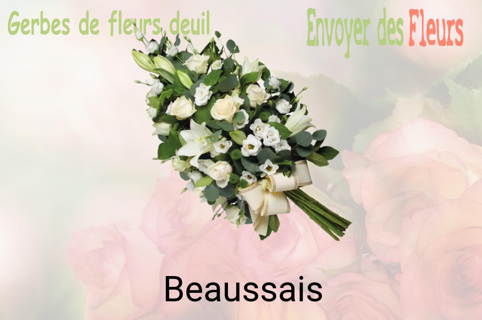 Gerbe de fleurs de deuil livrée à Beaussais